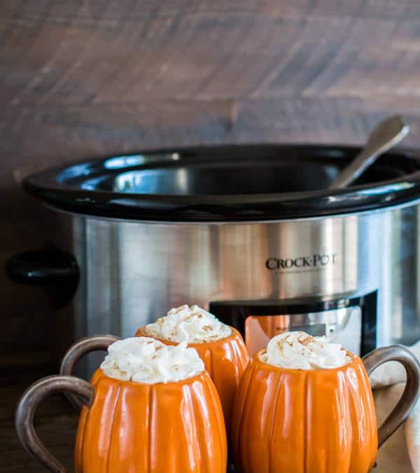 Slow Cooker Pumpkin Spice Lattes