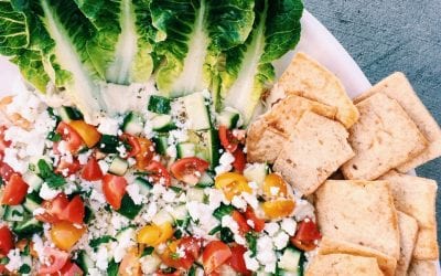 Greek Salad Hummus from Beach Cities Moms!