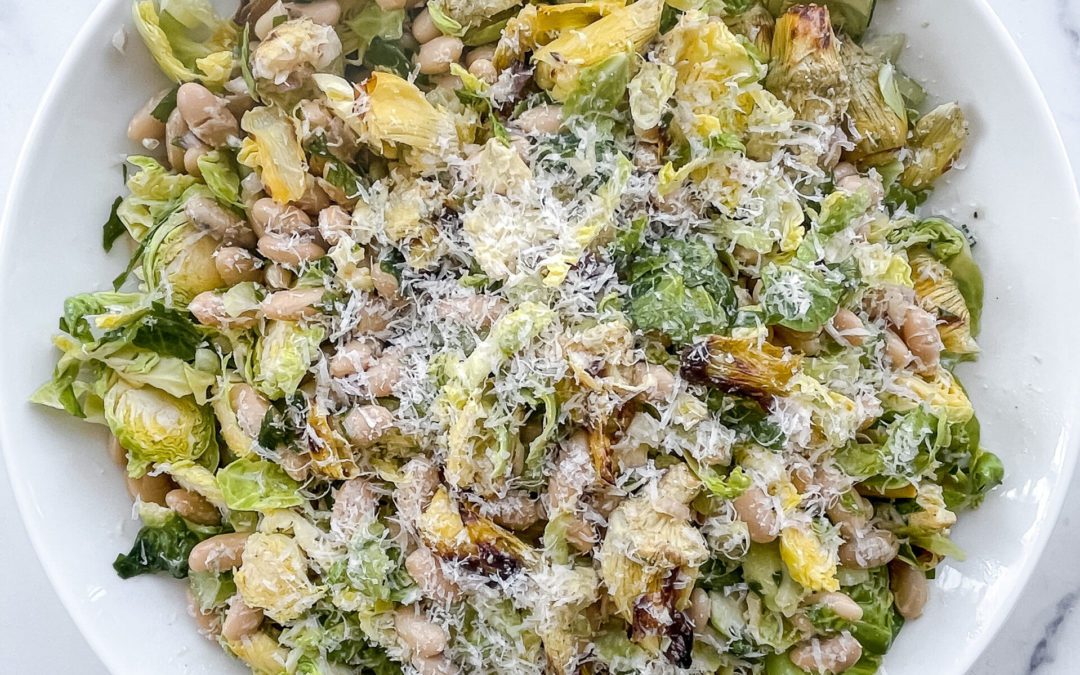 Air Fried Artichoke Salad with Lemon Parmesan Dressing!