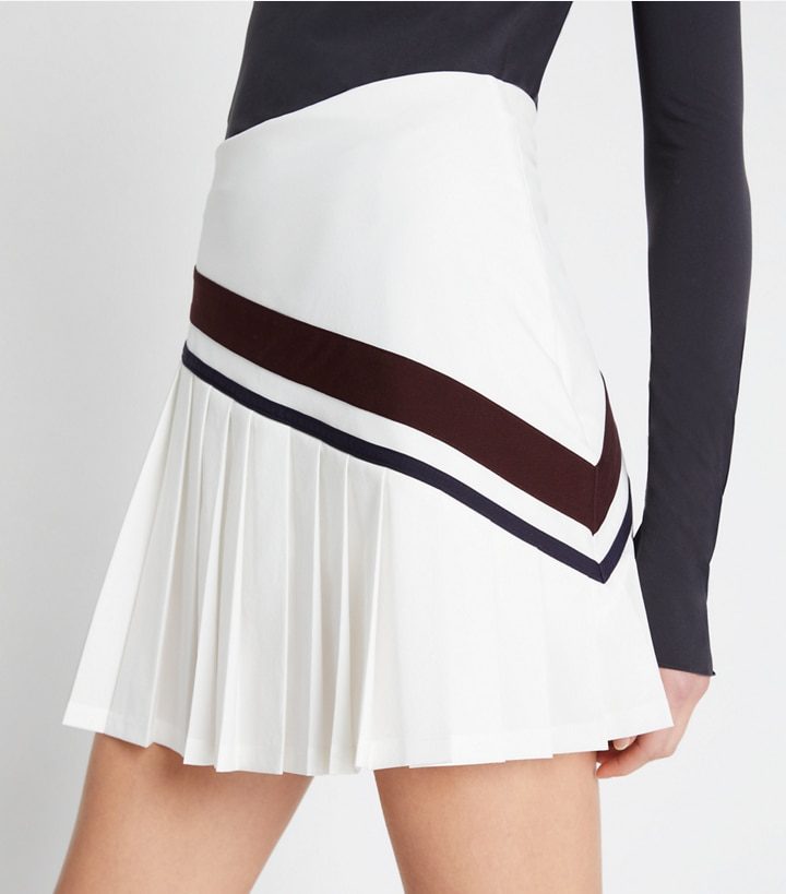 Tory Burch Chevron Pleated Tennis Skirt