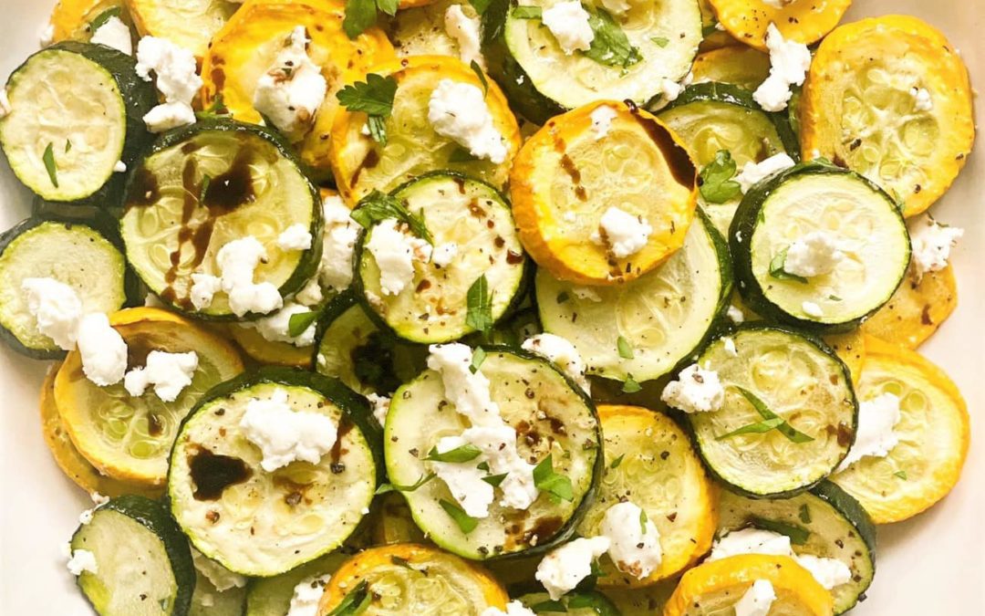 Roasted Summer Squash & Zucchini with Goat Cheese